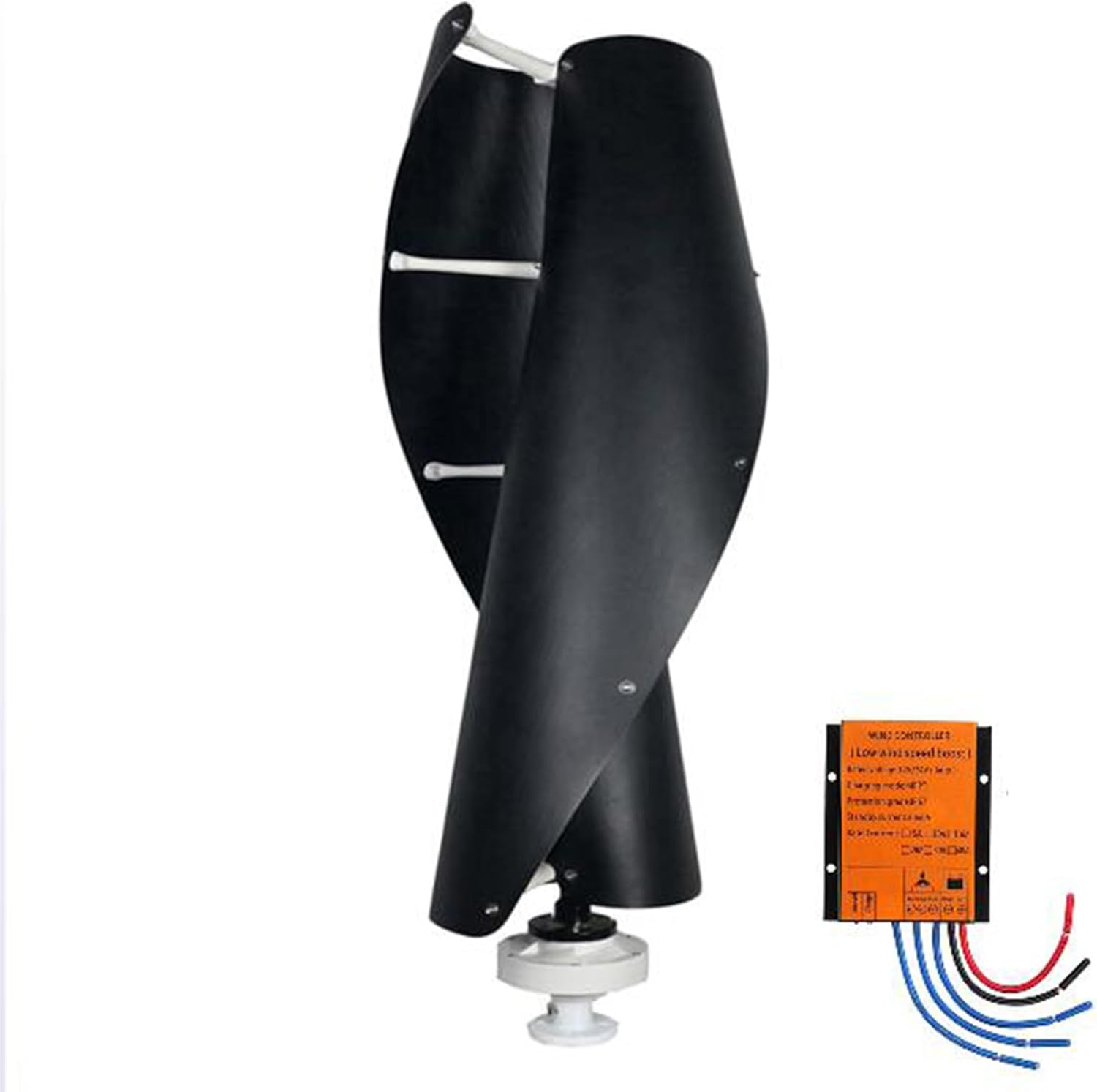 12V-220V,Compact Vertical Wind Turbine 12000W, with Charge Controller Breeze Start Low Vibration, Aluminum Alloy Body for RV/Cabin/Outdoor Use