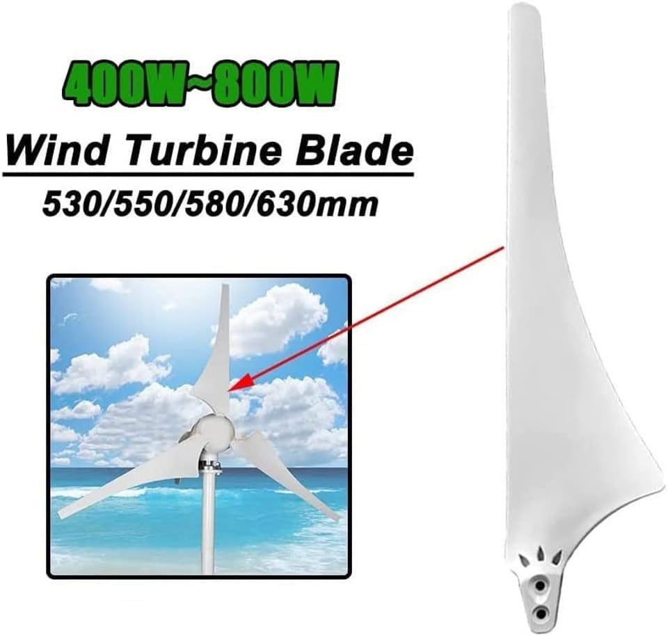 CAJUCA 550Mm 580Mm 600Mm 630Mm Wind Generator Blade Nylon Blades for Horizontal Wind Turbine DIY Windmill Accessories