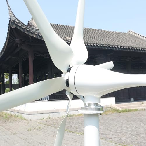 400W 24V Wind Turbine Generator - 6-Blade Design with MPPT Charge Controller for RVs & Off-Grid Solar Wind Systems, Efficient Renewable Energy Source for Sustainable Living