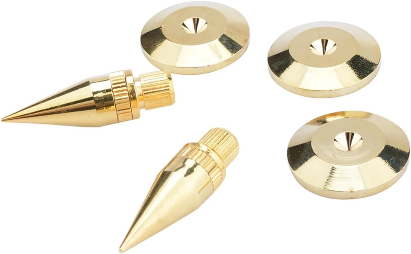 8 Sets Audio Speaker Spikes M6x36 Active Speakers Parts Accessories Copper Foot Nails Foot Pads DIY for Sound System(Black)