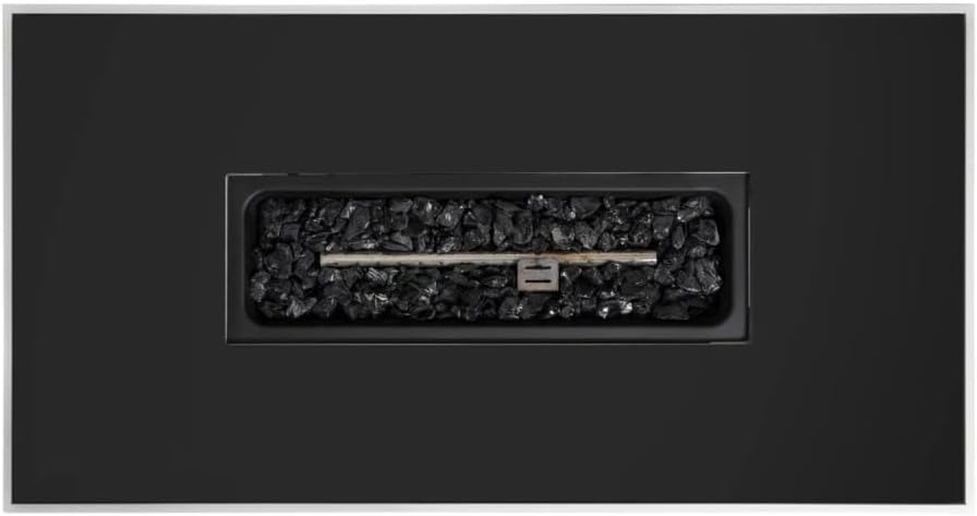 43 Inch Steel Rectangular Fire Pit Table with 50,000 BTU Output for Outdoor Patio Heating and Entertainment