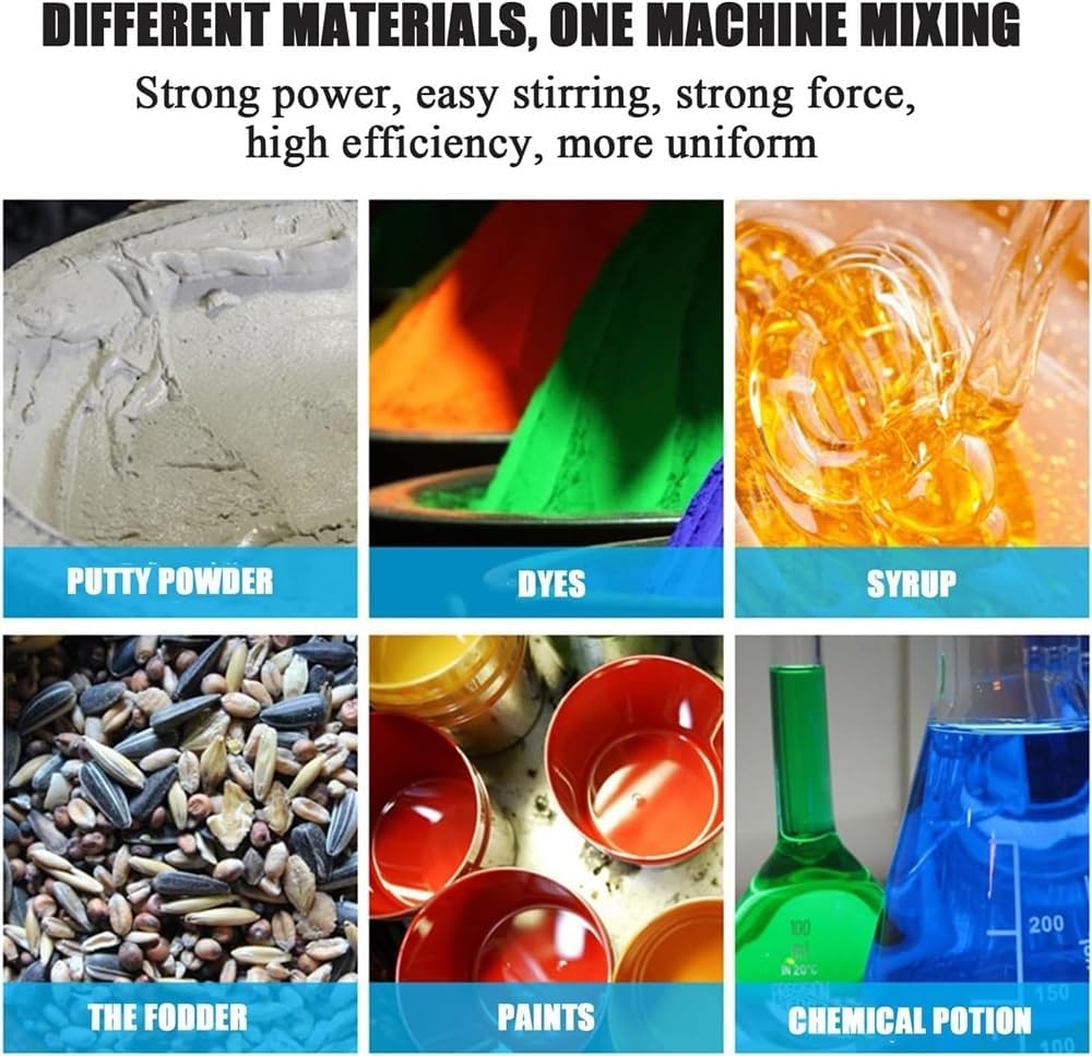 Automatic Pneumatic Paint Mixer Machine, 5 Gallon 60L Lifting Platform Paint Coating Mixer, with Wheel Mixer for Paint Coating Materials