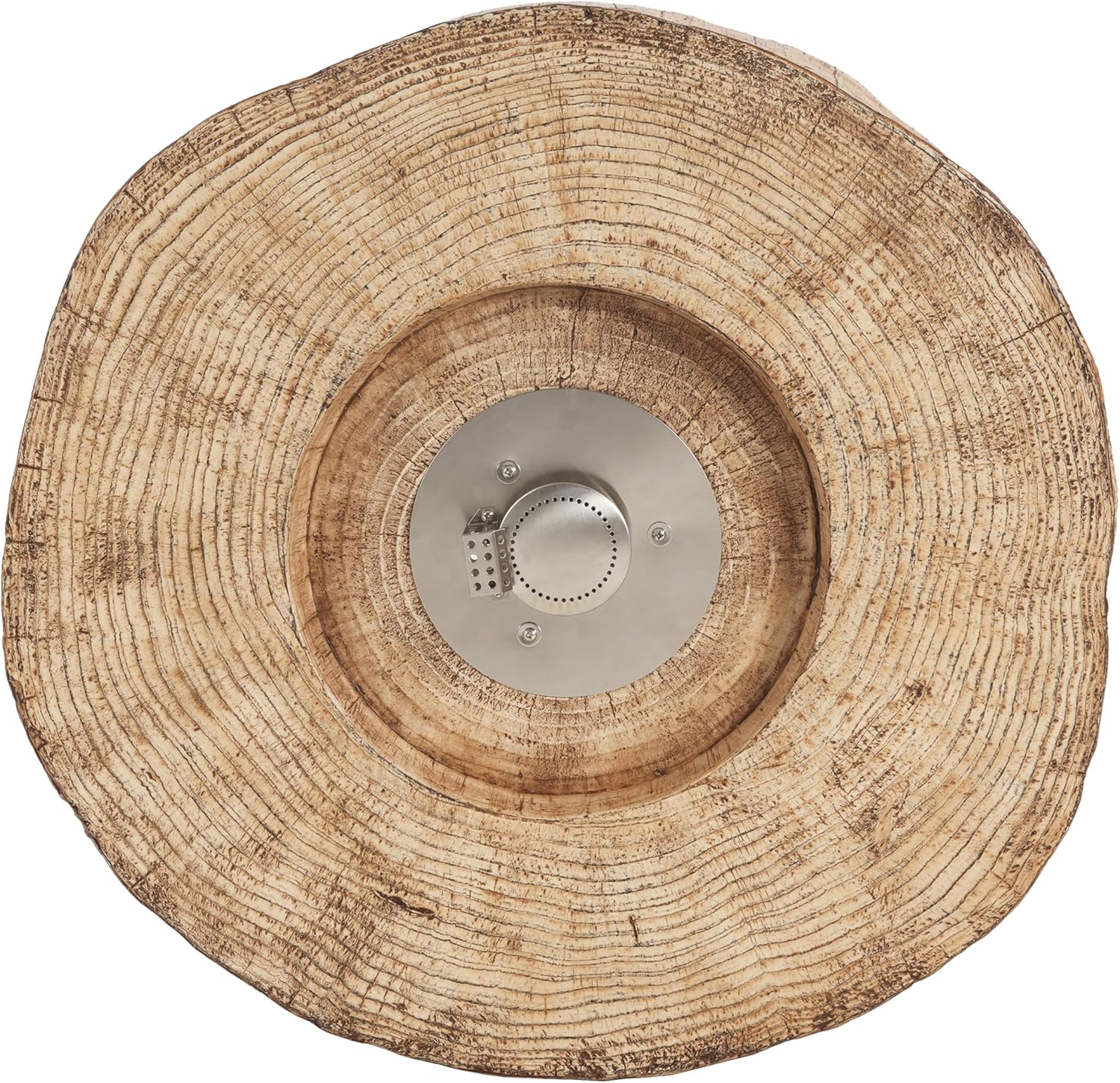 Patio MGO Round Shape Propane Fire Pit, 30, 000BTU, Wood Pattern Brown, Tank Cover Not Provided N772P289214B