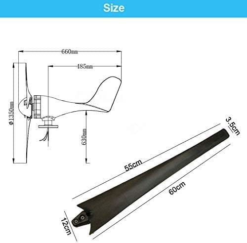 LiuSj JUnSt Wind Turbine Generator 5000W 12V 24V 48V 5 Blades Vertical Windmills Wind Turbine with Controller for Home Black,48v