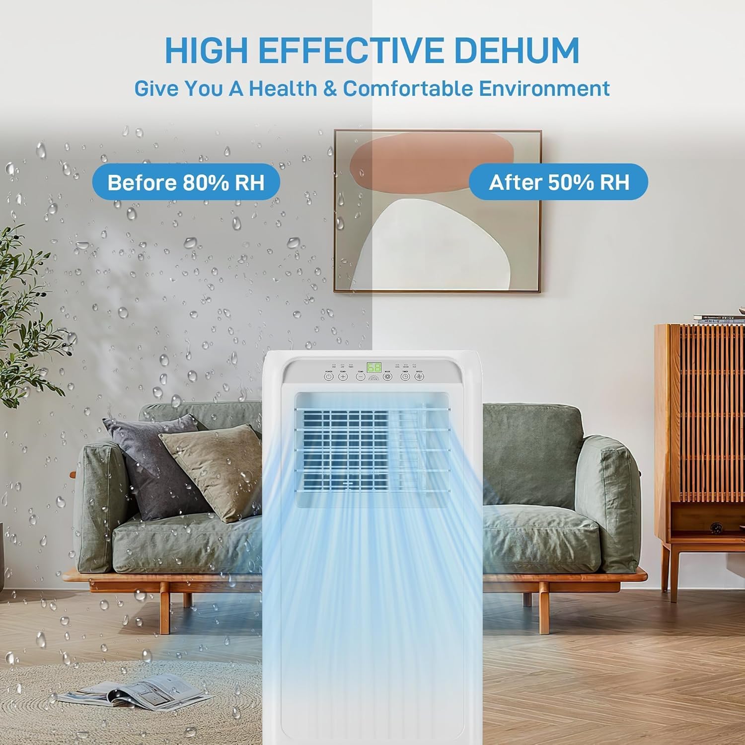 10000 BTU Portable Air Conditioner 3 in 1 Cooling Dehumidifier and Fan for Rooms Up to 450 Sq Ft Ultra Quiet Operation with Remote Control Window Kit Included Ideal for Bedroom Office Dorm