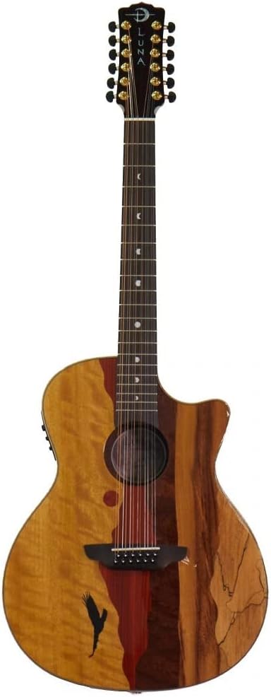 Luna Vista Eagle 12-String Cutaway Acoustic Electric Guitar with Case