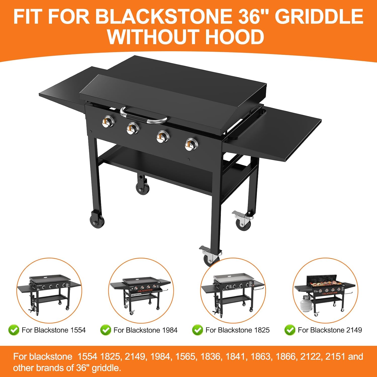 Back Hinged Lid with Handle for Blackstone and Other Brand 36