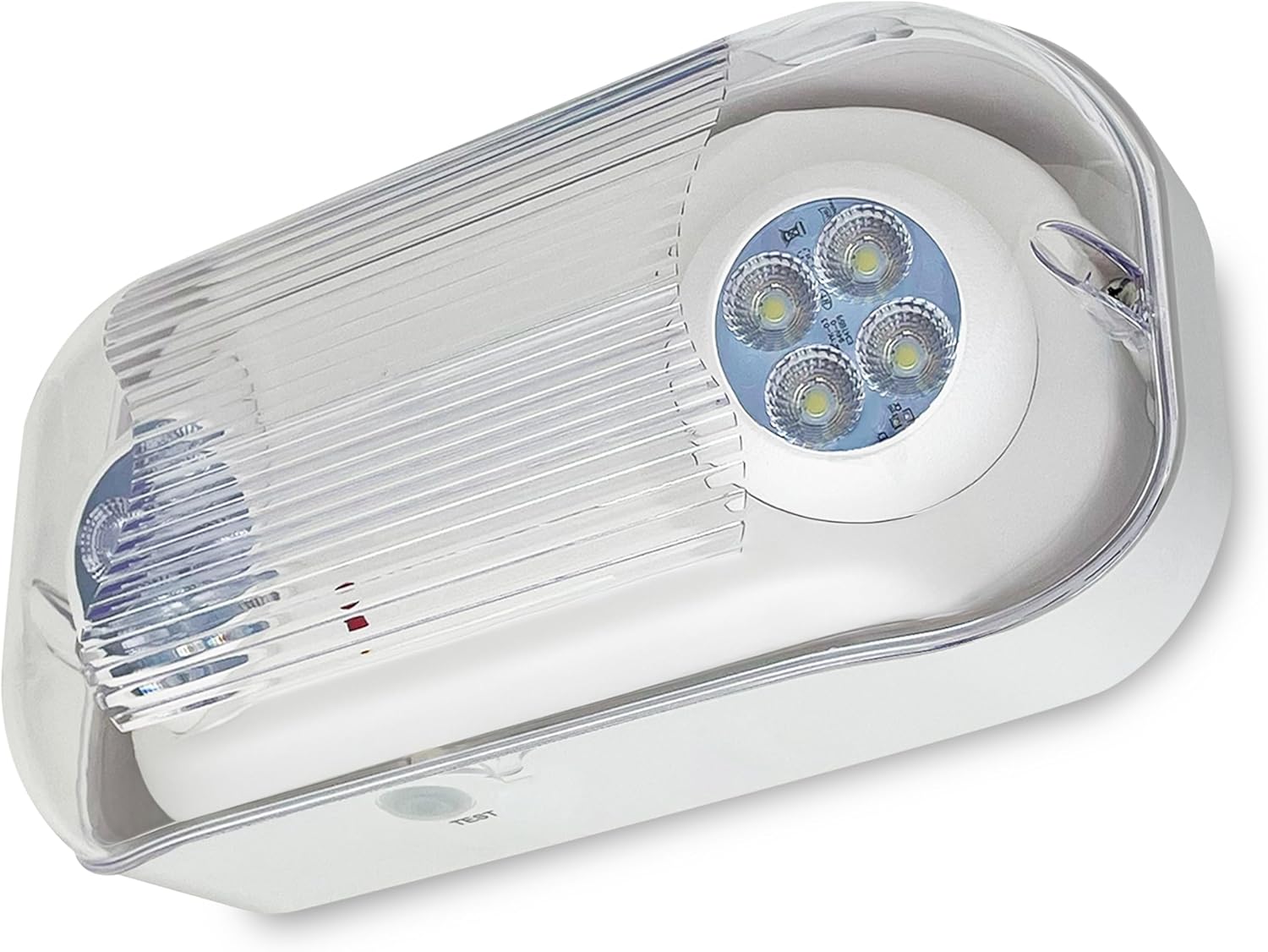 LFI Lights® Outdoor Emergency Light, UL 924 Listed, NEMA 4X Weatherproof with Battery Backup, Adjustable LED Heads, White Housing, ELWETLEDWBB