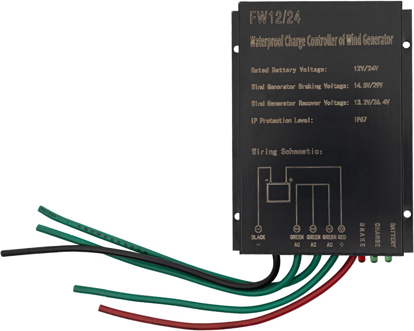 400w 12v Vertical Wind Turbine Generator, 3 Helix Blades Portable Maglev Wind Generator Kit with Controller for Marine RV Home Industrial Energy