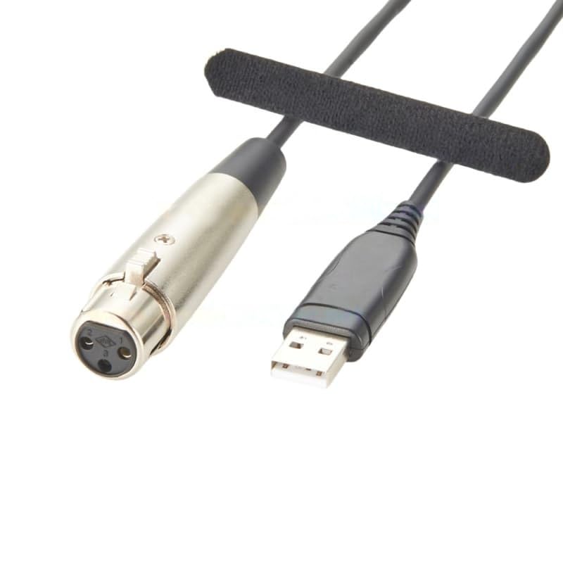 USB to XLR Microphone Cable, USB-A to XLR 3-pin Stereo Audio Cable, Microphone Connection Adapter Cable, Suitable for Recording, Karaoke, amplifiers, Mixers.