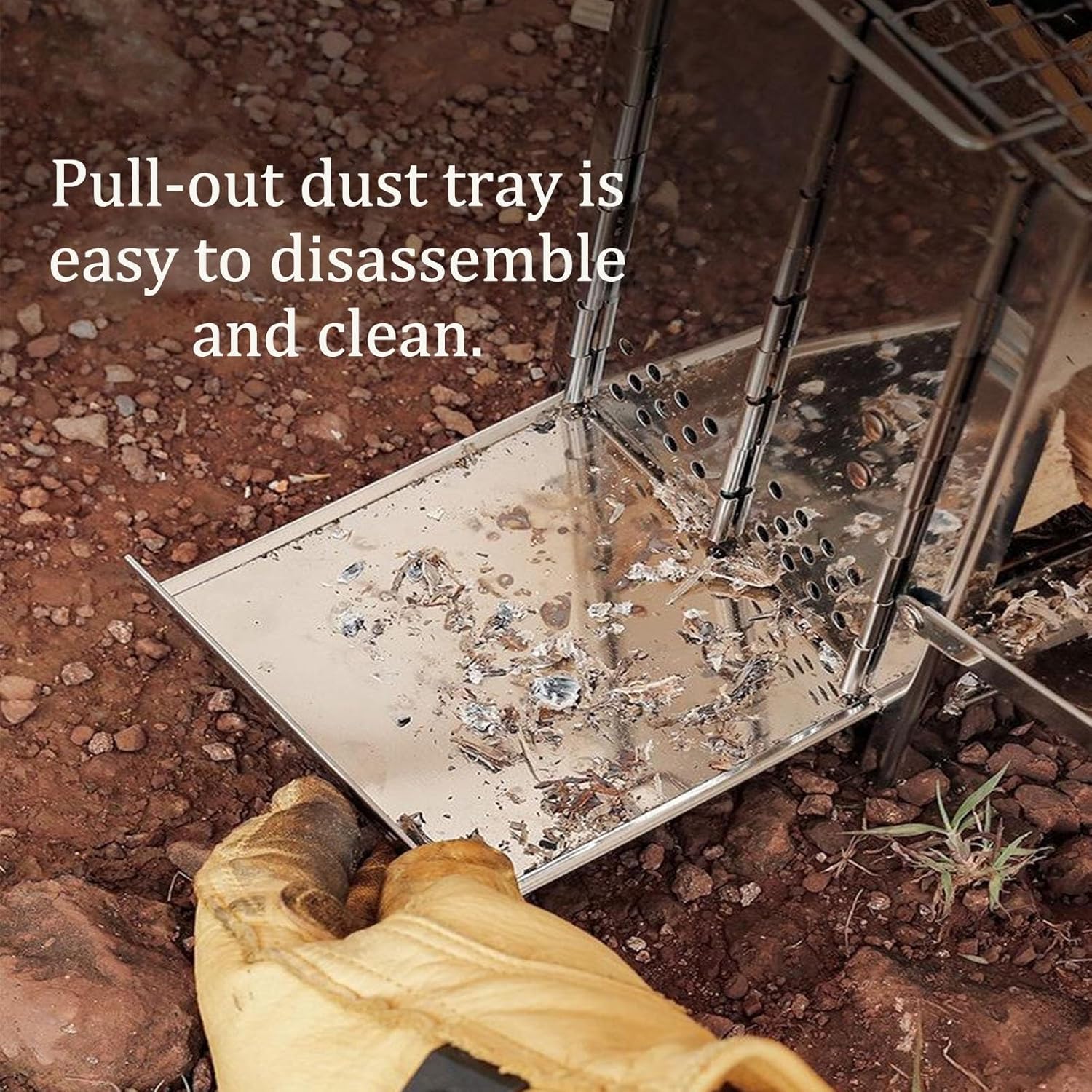 Backyard Wood Burning Stove Stainless Steel Folding Wood Burning Stove Small Fire Pit for Camping Bonfire Barrel Outdoor Easy to Carry Applicable to Home and Garden.(21x20x27CM/8.3x7.9x10.6IN)