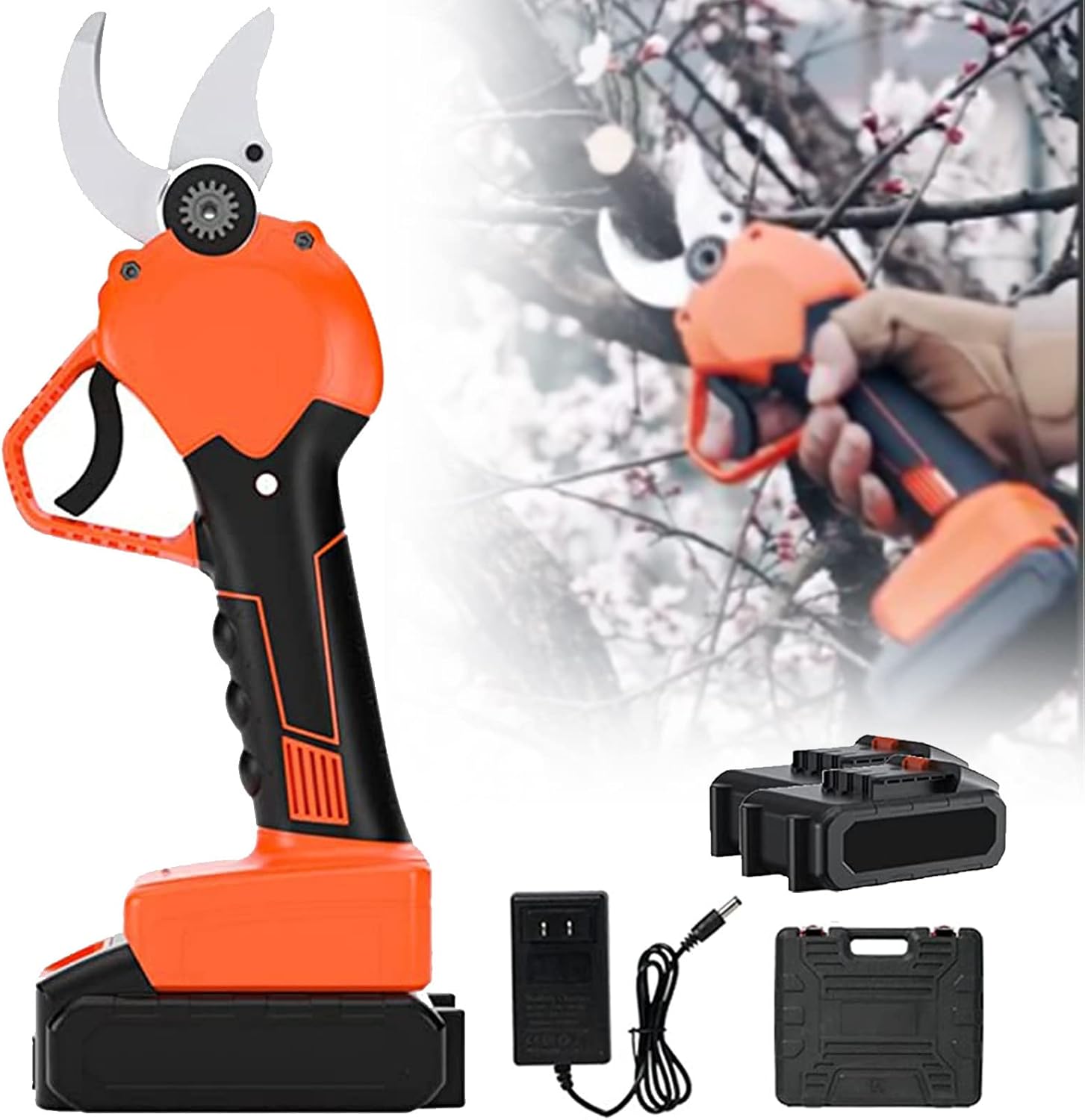 Garden Secateurs,21V Electric Pruning Shears,Garden Pruners secateurs Sets,Secateurs & Pruning Scissors,Outdoor Plants Trimmer,Garden Secateurs for Weak Hands