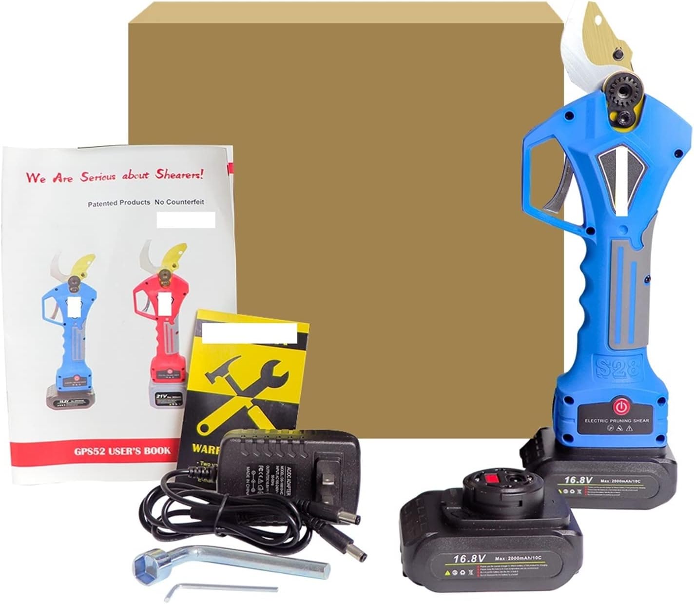 Electric Pruning Shears, Electric Pruner Brushless Electric Garden Pruning Shears for Fruit Tree Bonsai Branches Cordless Pruner Battery)))