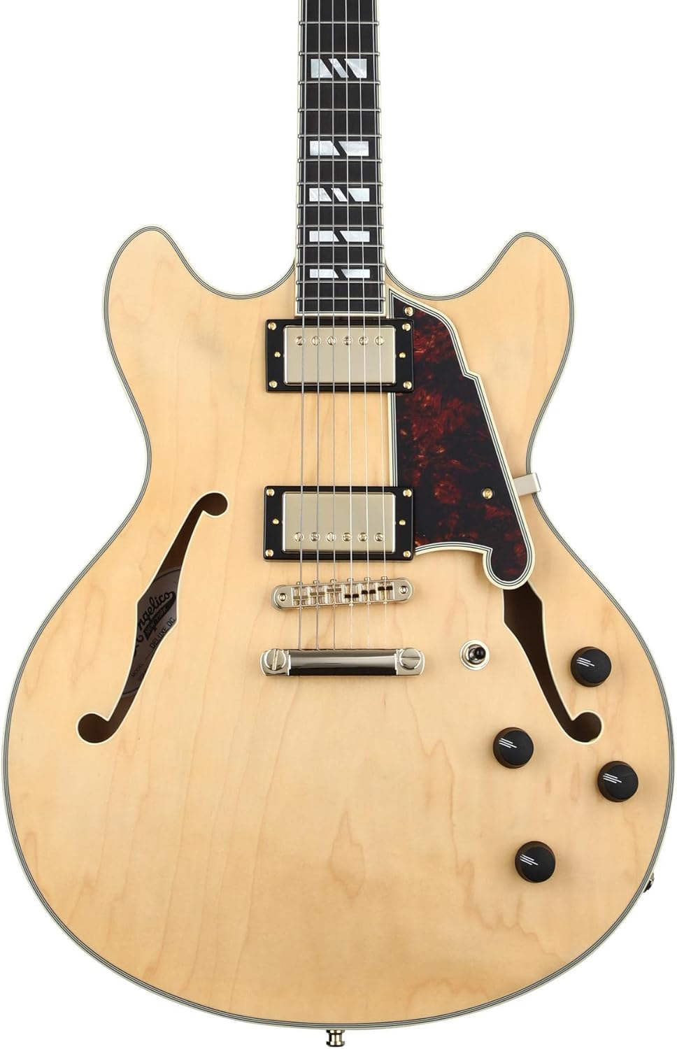 D'Angelico Deluxe DC Semi-hollowbody Electric Guitar - Satin Honey