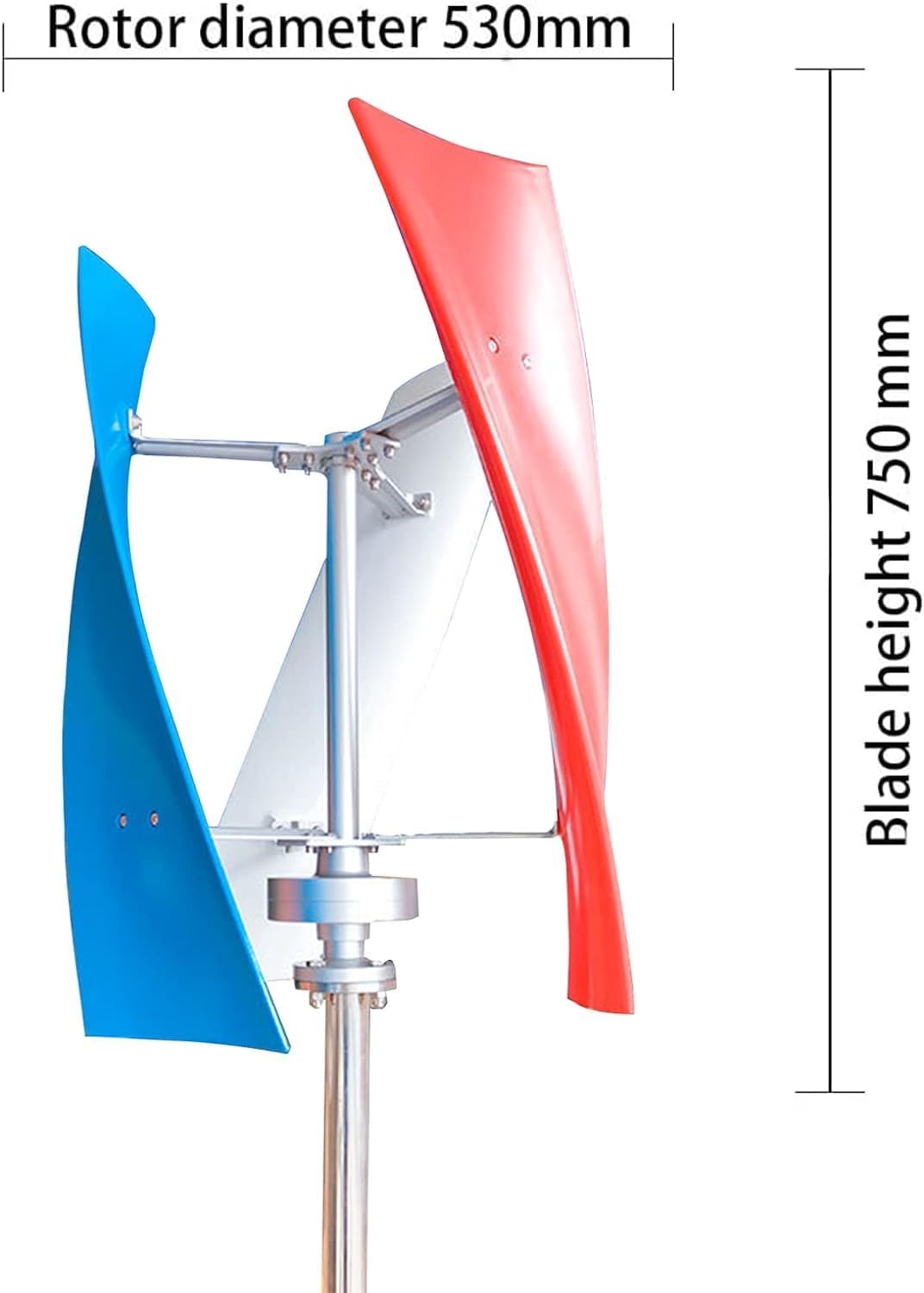 CHRISK Energy Vertical Axis Wind Turbine 8000W Wind Turbine Kit with MPPT Controller, 2M/S Starting Wind Speed, Wind Turbine Generator Kit