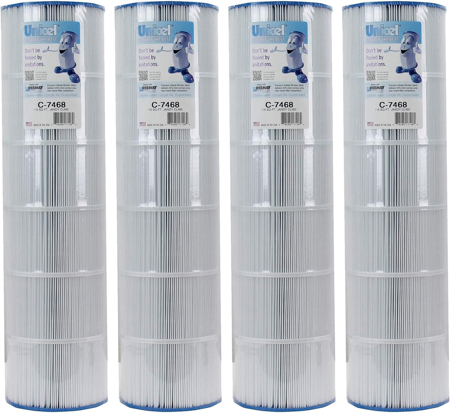 Unicel C-7468-4 Swimming Pool Filter Replacement Cartridge for Jandy CL460 (4 Pack)