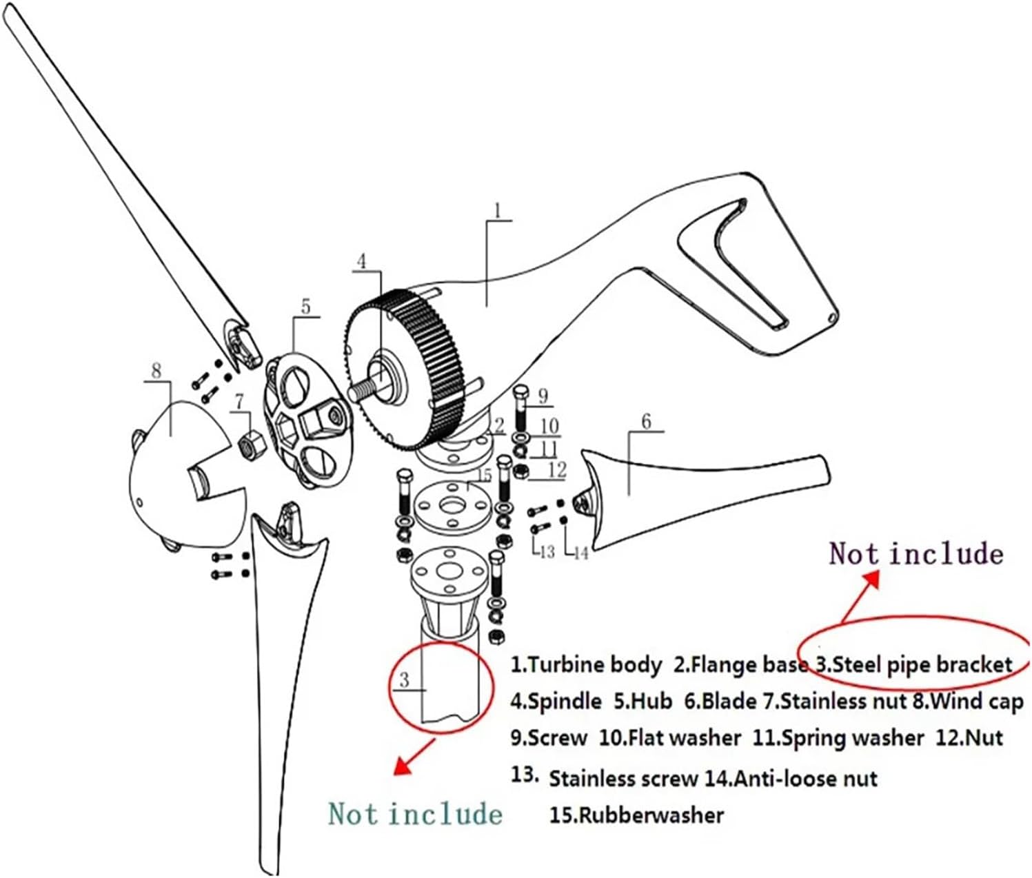 600w 800w 1000w Wind Turbine Generator Windmill 12v 24v Home Appliance Camping Power Generator with MPPT Controller Low Starting Speed for Home(6 Blades 1000w,24V)