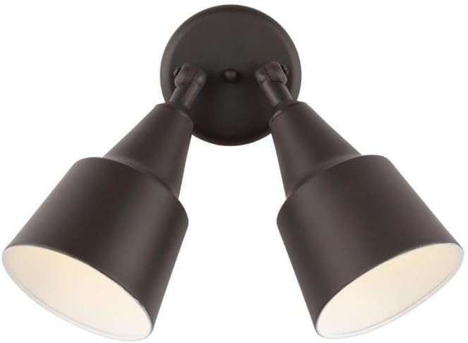 Generation Lighting 8560702-71 Large-Sized Outdoor Flood Light Adjustable Swivel Aluminum Flood Light, 2-Light 240 Total Watts, 13