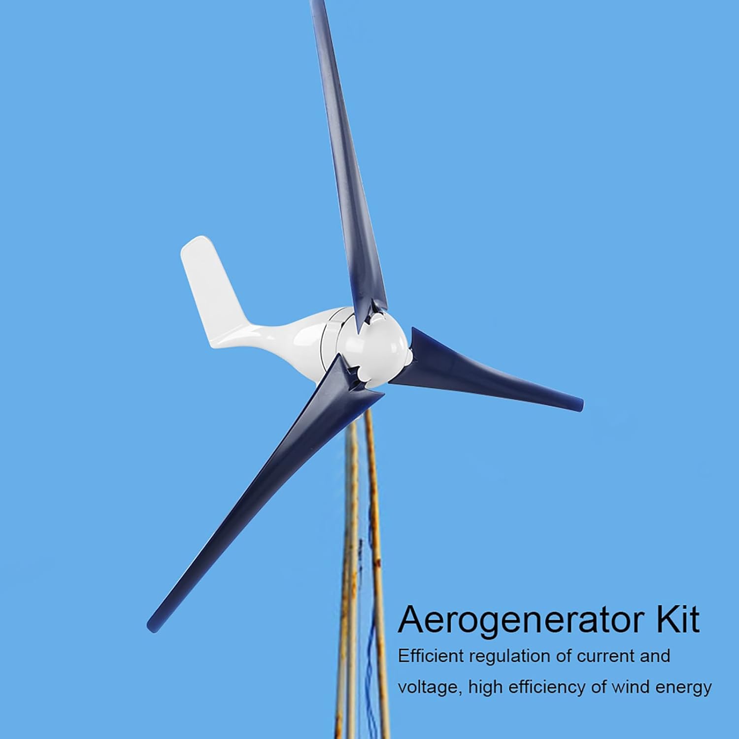 200W Wind Turbine Generator, High Performance Aerogenerator, Low Noise, Weather, 12V 24V 48V Options, for Off Grid, RV, Boat, Cabin (24V)