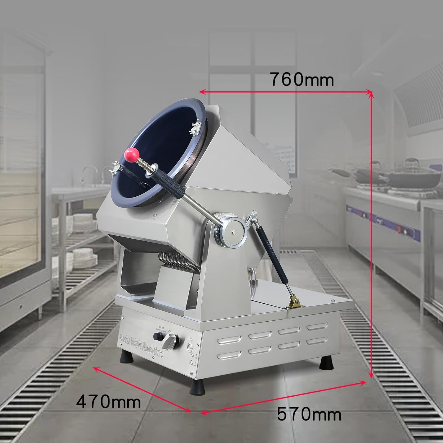 Commercial Automatic Cooker with water spray,Automatic 360° Stir Fry Cooker,Automatic Cooking Machine,Drum Type Stir Frying Machine,Auto Cooking Wok Fried Machine (Natural Gas, Countertop)