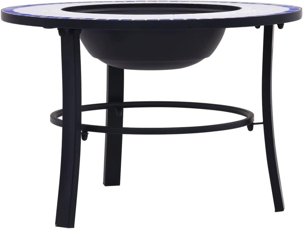 CHARMMA Mosaic Fire Pit Blue and White 26.8