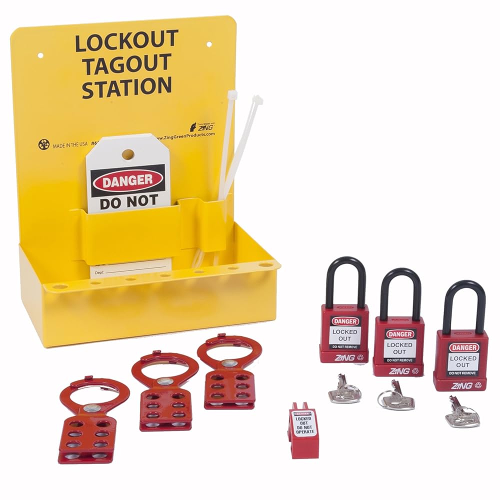 Zing Green Products 6063 RecycLockout Mini Lockout Station, Stocked