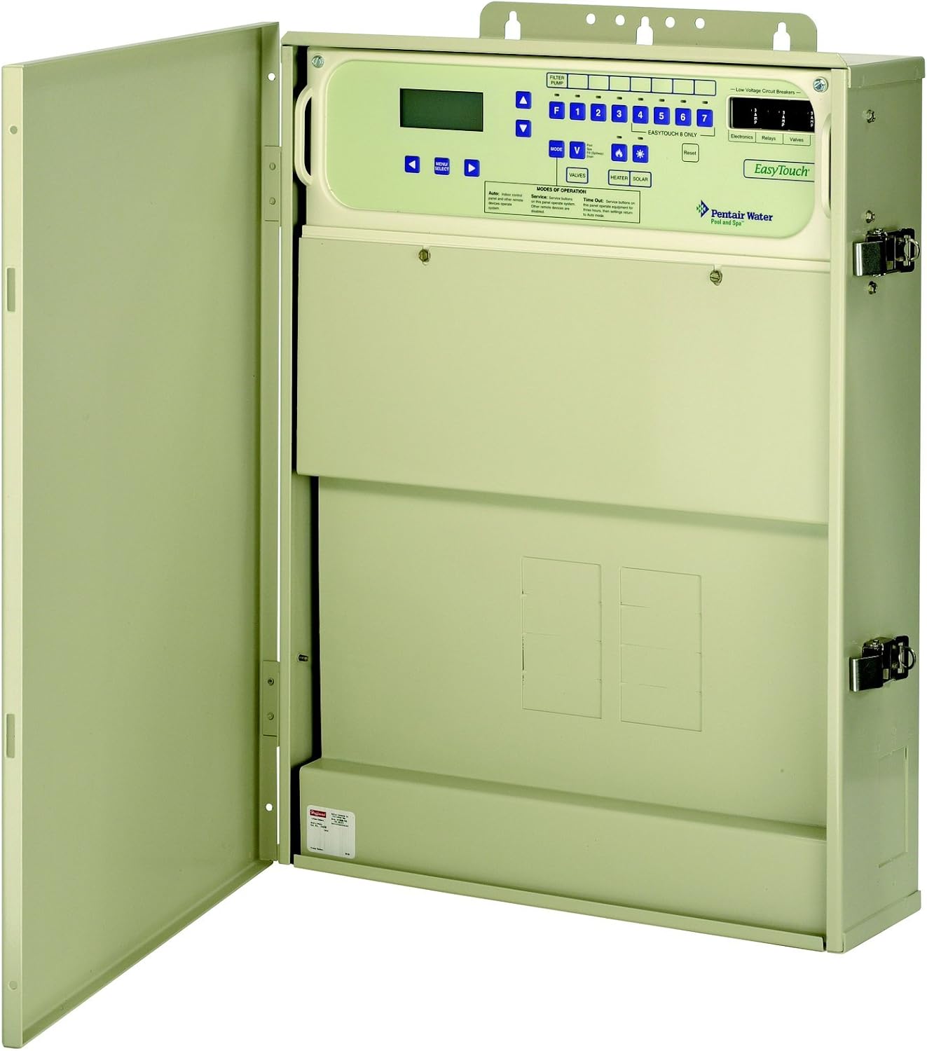 Pentair 520540 EasyTouch 8 Pool/Spa Control System, Base System - No ICP, 2 Actuators,Almond