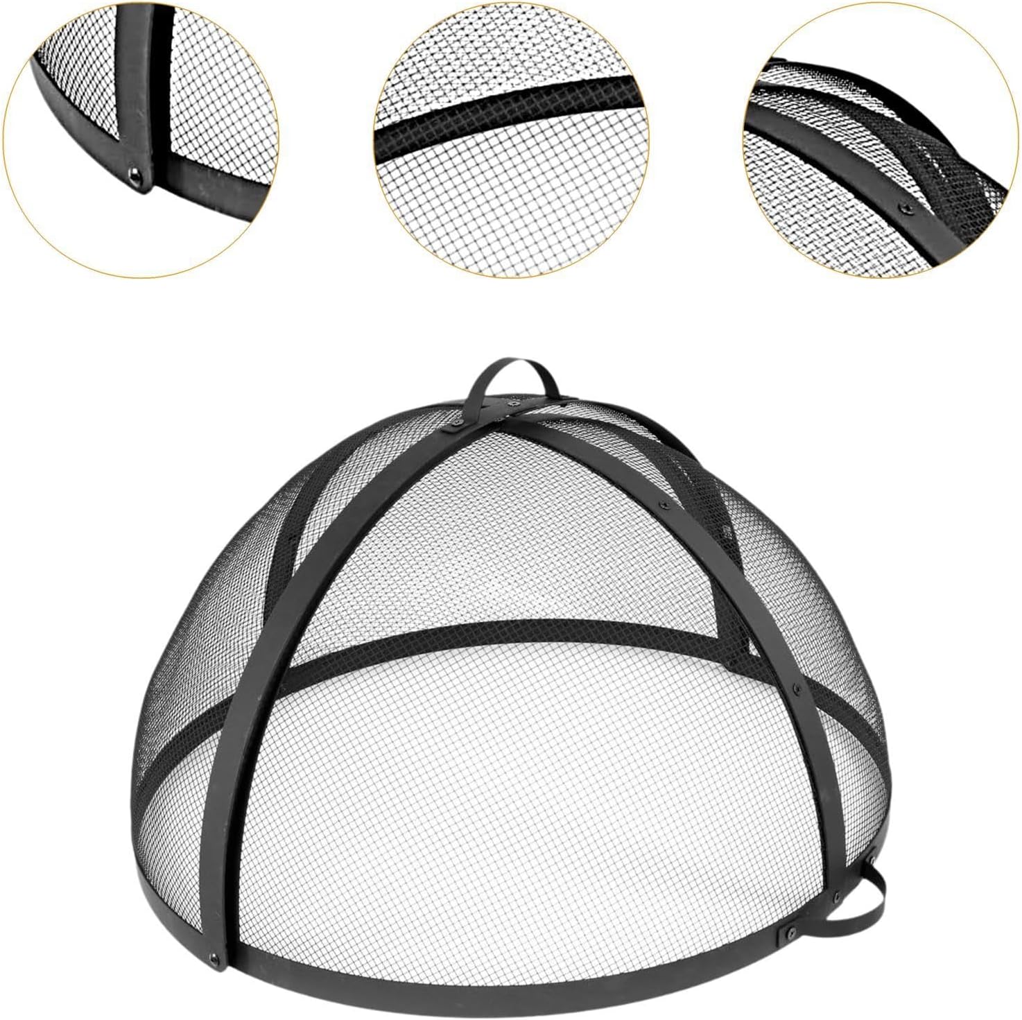 Fire Pit Spark Screen 27 Inch Diameter for Outdoor Lawn Family Activities