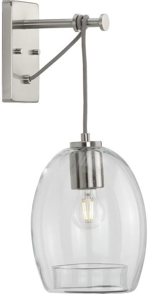 Progress Lighting Caisson Collection Brushed Nickel One-Light Wall Bracket