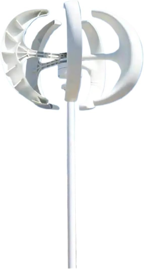 Wind Turbines, 8000W Vertical Axis Wind Turbine Generator for Home 8KW 12V 24V 48V Small Low Noise Windmill(White,12V)