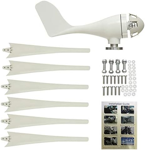 9000W 12V/24V/48V 6 Blades Horizontal Wind Generator Wind Turbines Generator Windmill Energy Turbines Charge,24v