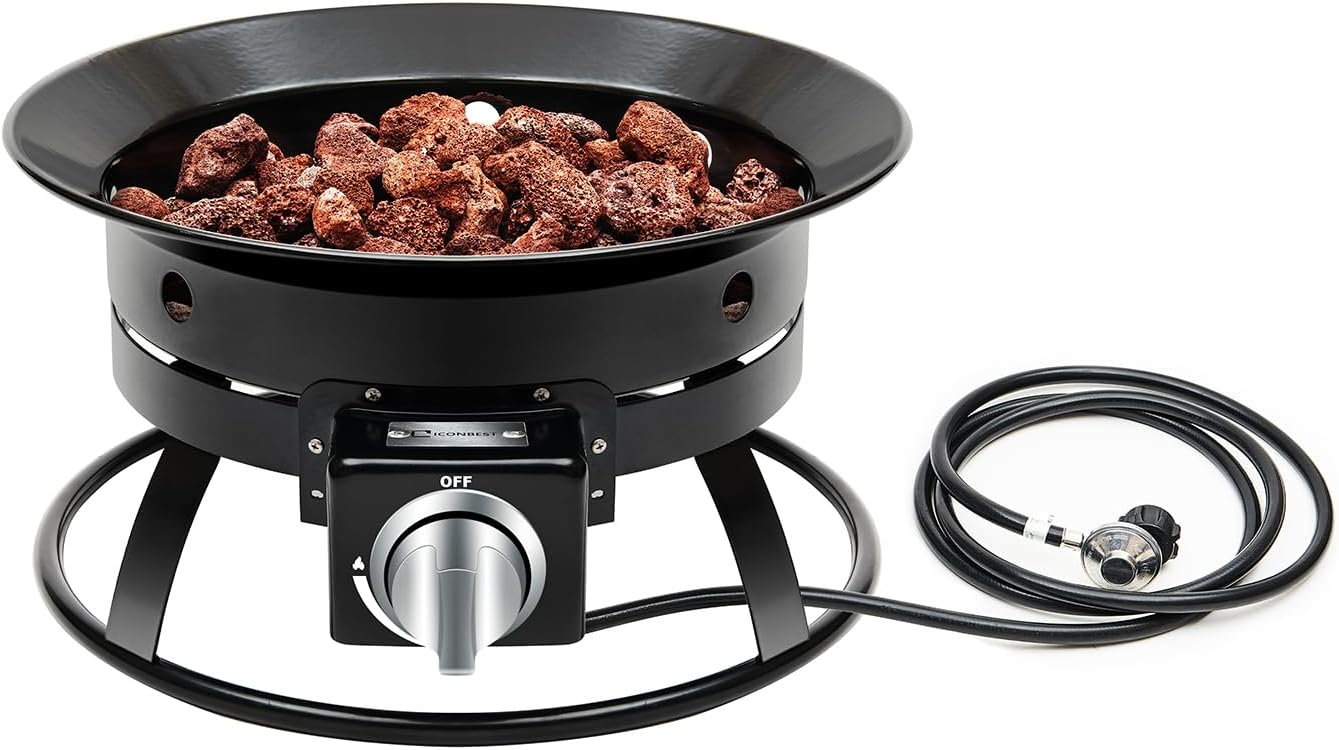 Outdoor Living Firebowl - Smokeless Portable Propane Fire Pit, 19-inch Diameter and 52,000 Btu (19 inch)