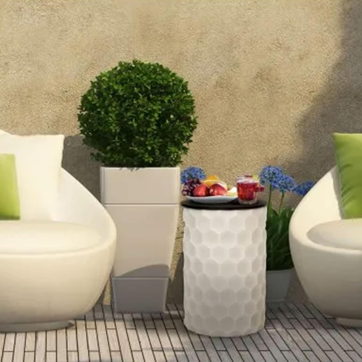 Four Seasons Outdoor Propane Fire Pit, Steel Gas Fireplace for Patios, 11.8