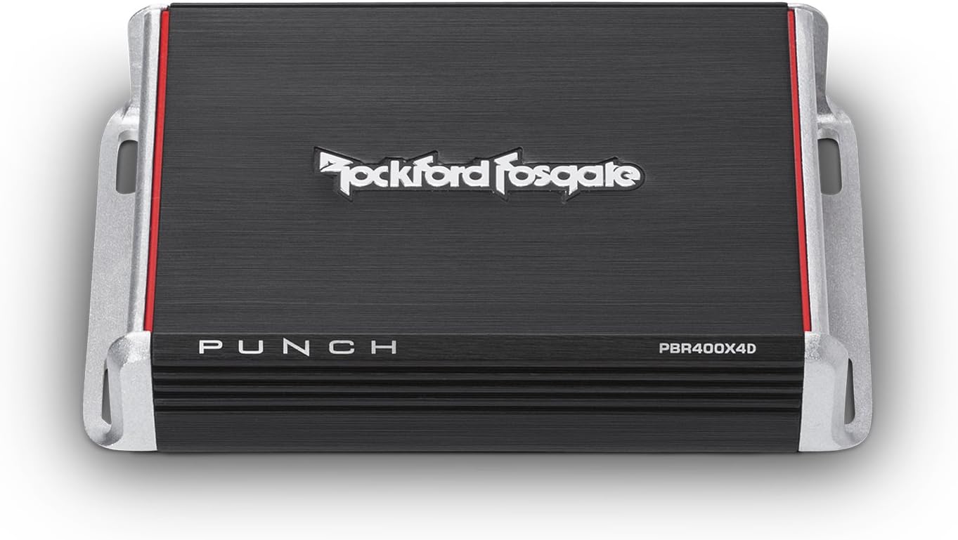 Rockford Fosgate Punch PBR400X4D Compact Chassis 400-Watt Full-Range 4-Channel Amplifier