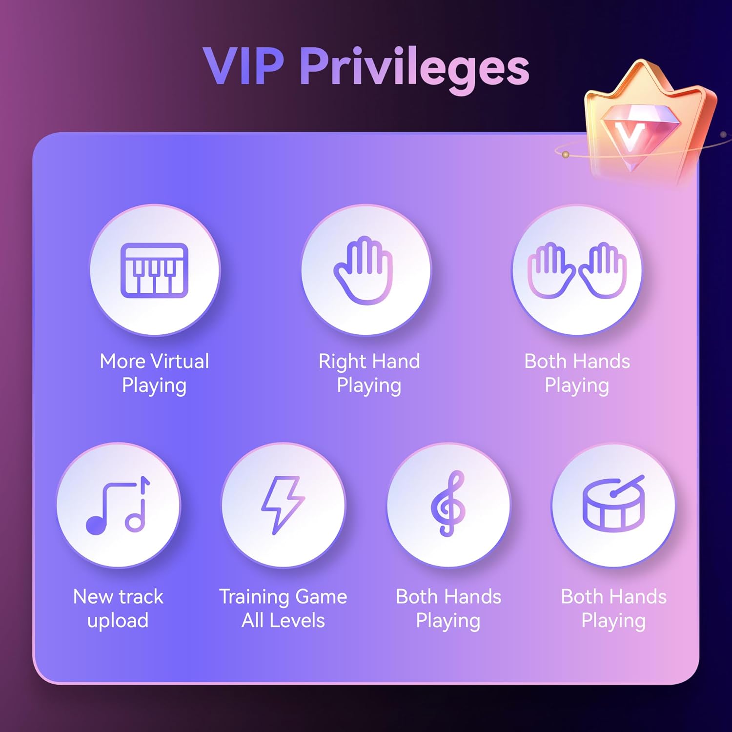 Smart Piano Keyboard with Built-in LED Light and Free App, 24-Key Smart Piano for Beginners, Portable travel piano Keyboard,Mini Piano Keyboard, MIDI Supported, Birthday or Holiday Gift(Purple)