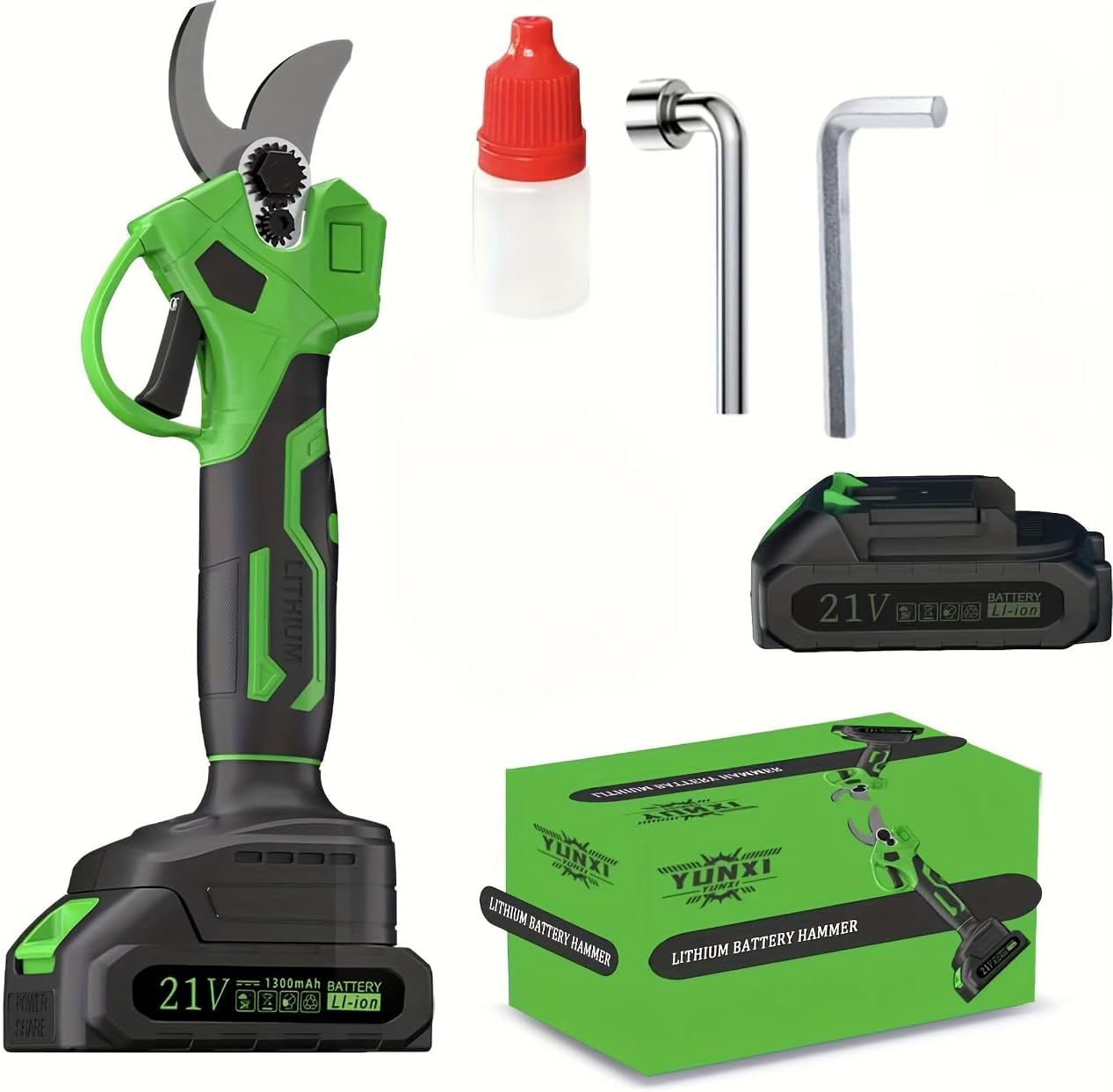 2025 new electric pruning shears for tree branches, electric pruning shears for trees, landscape beautification (One Battery + Accessories)