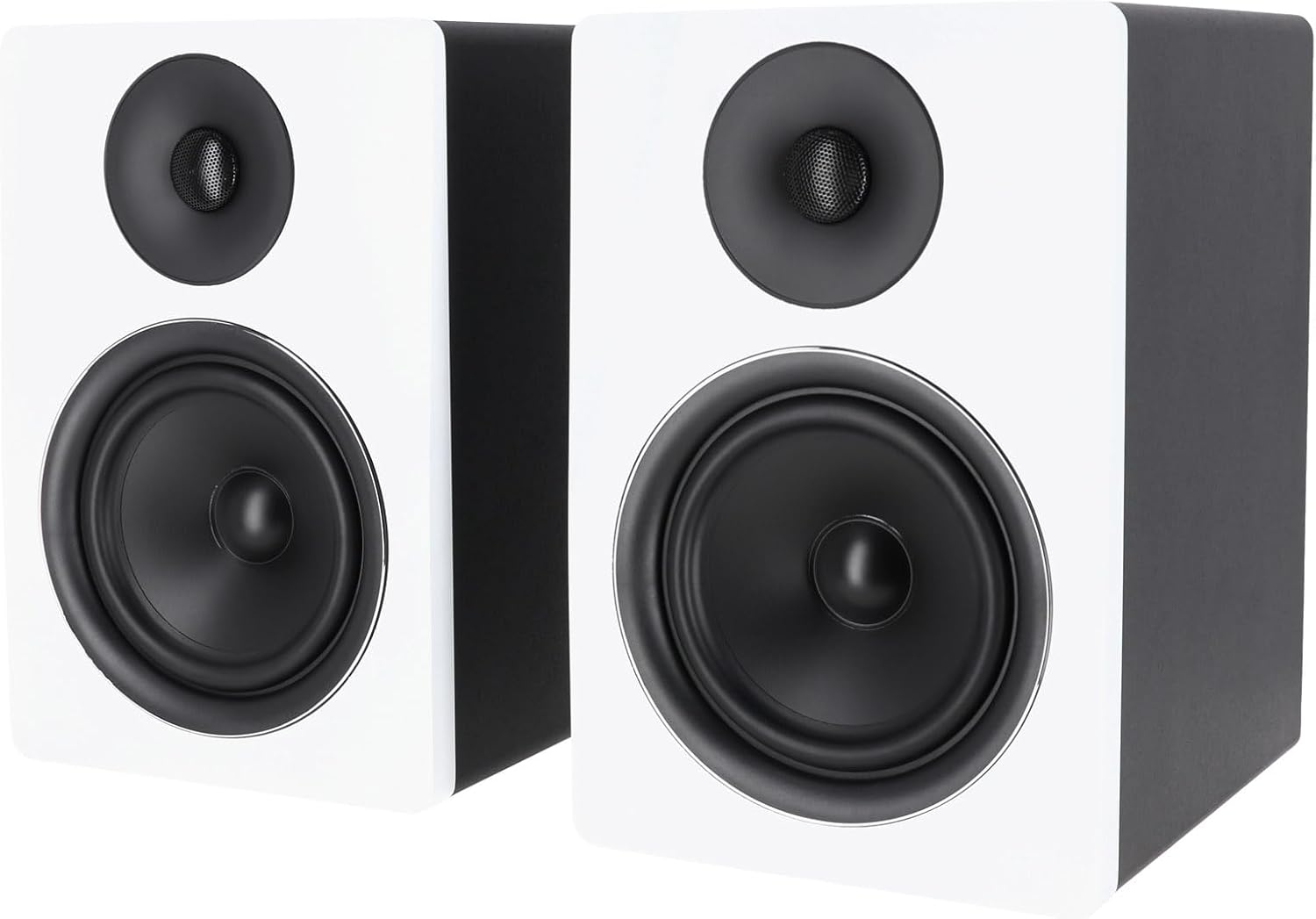 Rockville APM6W Powered USB Studio Monitor Speaker Pair in White, 6.5