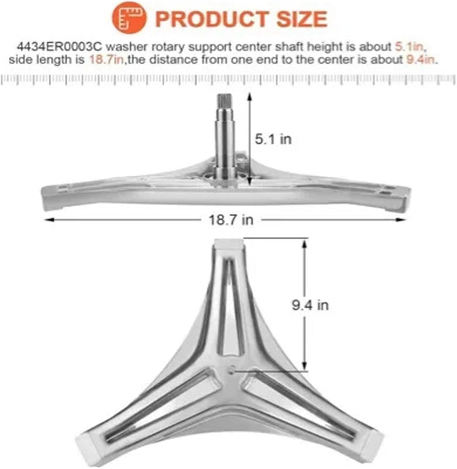Washing Machine Inner Drum Bracket Flange Shaft Spider Arm 4434ER0003C AB Washing Machine Tripod