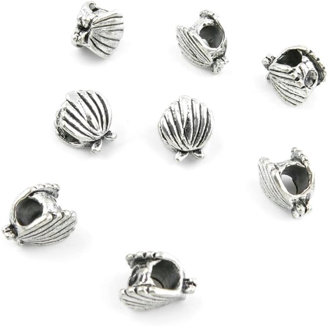 660 Pieces Antique Silver Tone Jewelry Making Charms Findings Fashion Wholesale Supplies Pendant Lots Bulk Supply 326936 Shell Loose Beads