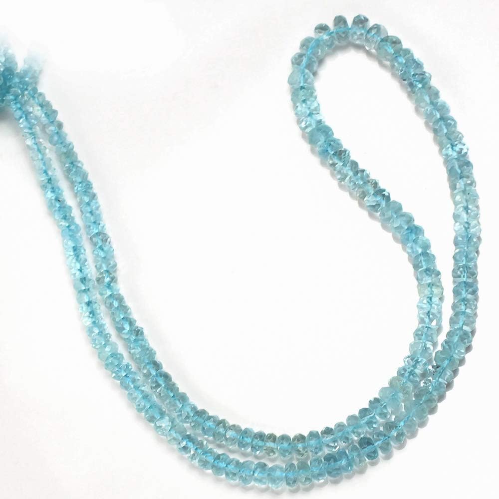 Natural Aquamarine Micro Faceted 3 to 6 mm Roundel Semi Precious Beads,Aquamarine Faceted Beads,Aquamarine Micro Faceted Beads, Aquamarine Gemstone Beads,Aquamarine