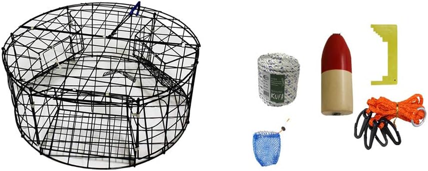 KUFA Vinyl Coated Round Crab Trap with Crabbing Accessory Kit (CT110+CAM1)