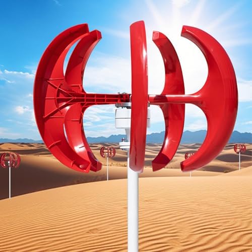 High-Efficiency 15000W/20000W Vertical Wind Turbine Generator Kit - 5-Blade Lantern Style, 12V/24V/48V Renewable Energy Solution for Home & Off-Grid Power Systems