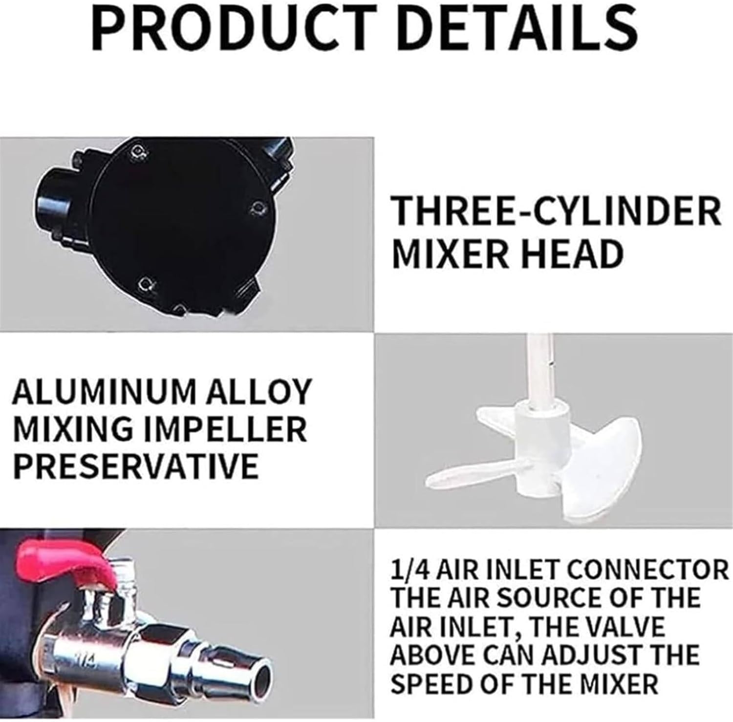 Pneumatic Paint Mixer Automatic Lifting Air Agitator Blender Stirrer Ink Glue Mixing Machine 5 Gallons 20L Air Agitator Blender Stirrer 1500-3000rpm