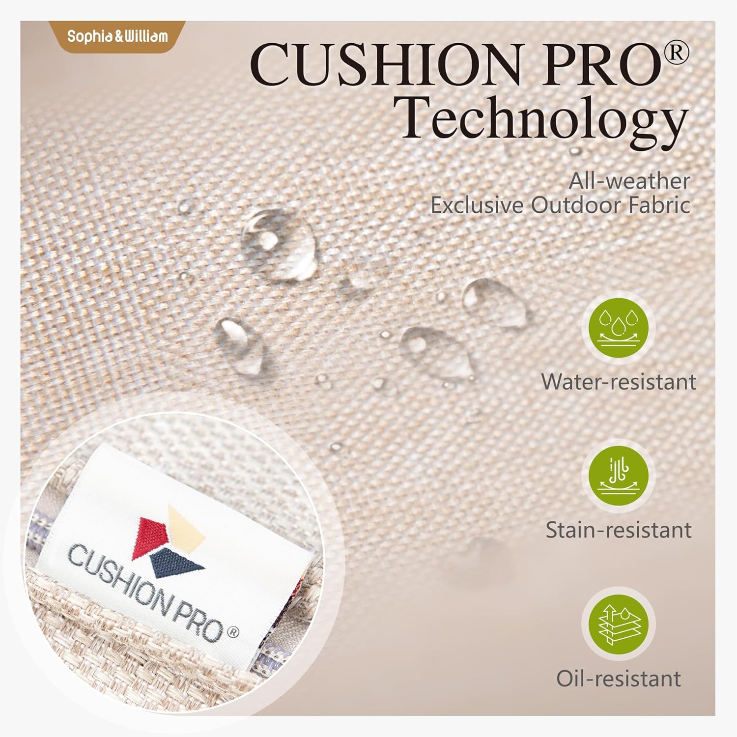 Sophia & William Patio Furniture Set with Fire Pit Table, 10 Piece Half Moon Outdoor Wicker Sectional Sofa Set, Rattan Conversation Set with 56-Inch Fire Pit Table for Backyard, Deck, Pool(Beige)