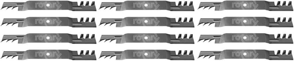 12 Pack Lawn Mower Blades Fits Replacement for John Deere OEM AM137328 AM141033 GX22151 GY20850