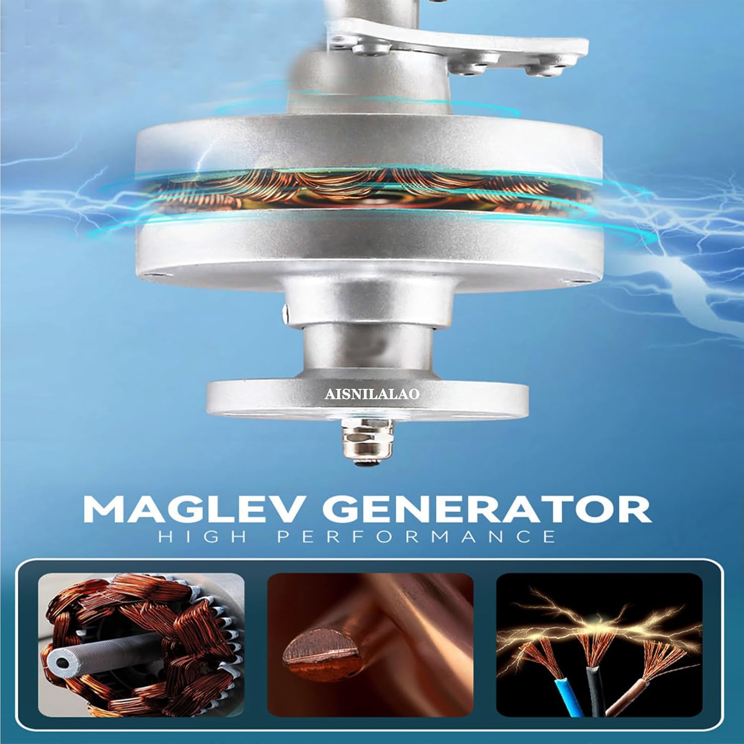 12V-220V Vertical Axis Efficient Wind Turbine Generator, 10000W Low Noise Home Vertical Axis Wind Energy Turbine Generator for Home Use