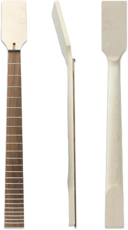 Yinfente Bass Electric Guitar Neck 24Fret 30 inch Canada Maple Guitar Neck With Rosewood Fretboard Paddle Head