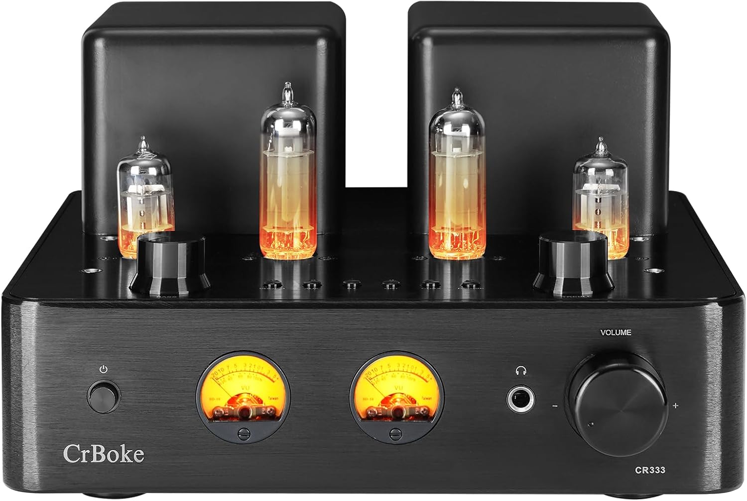 Tube Amplifier, Stereo Vacuum Tube Class A/B Amplifier,Integrated Amplifier with Bluetooth 5.0,Subwoofer Output, Headphone Output, Record Player Phono Preamp and USB DAC