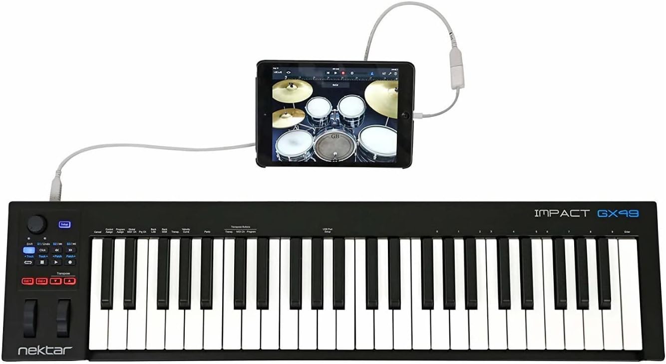 Nektar Impact GX49 | USB MIDI Controller Keyboard with Nektar DAW Integration Black