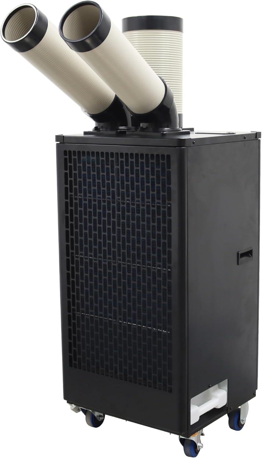 Industrial Air Conditioner Outdoor Indoor Spot Mobile Air Cooler 550m³/h Commercial Aircon with Two Outlet Tubes 110V